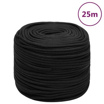 Boottouw 6 mm 25 m polypropeen zwart 1