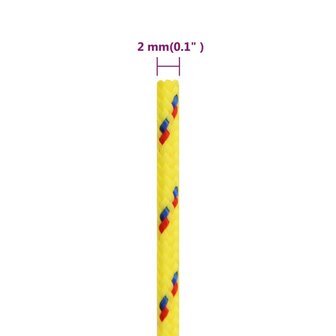 Boottouw 2 mm 250 m polypropyleen geel 6