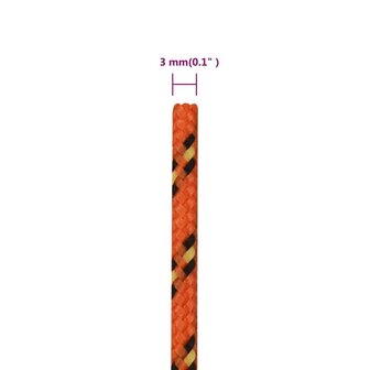 Boottouw 3 mm 100 m polypropyleen oranje 6