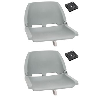 4-delige Bootstoelen set inklapbaar grijs 1