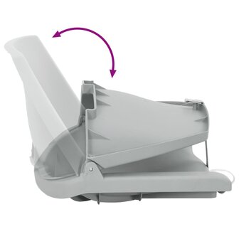 4-delige Bootstoelen set inklapbaar grijs 12