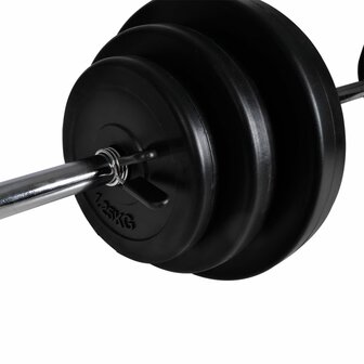 Gewichtenbank met gewichtenrek en halterset 30,5 kg 7