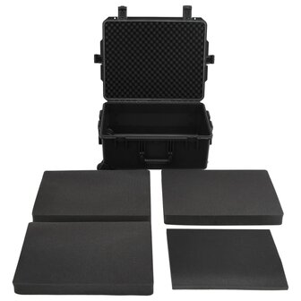 Flightcase draagbaar 62,5x50x28,5 cm PP zwart 6