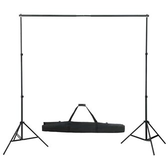 Fotostudioset met verlichtingsset en achtergrond 6