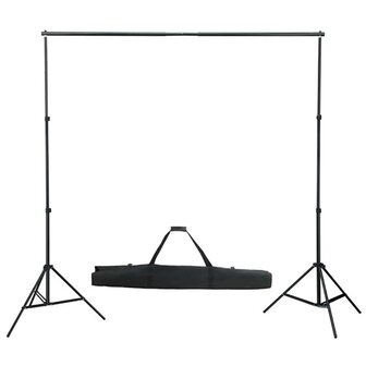 Fotostudioset met verlichtingsset, achtergrond en reflector 4