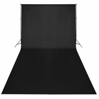 Achtergrond zonder standaard 600x300 cm katoen zwart  2