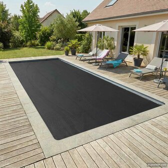 Zonne zwembadoverkapping extra zwaar 800 x 500 cm 400 &mu;m 1