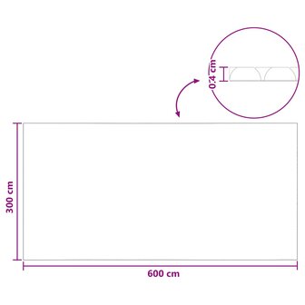 Zonne zwembadoverkapping extra zwaar 600 x 300 cm 400 &mu;m 7