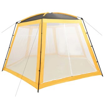 Zwembadtent 500x433x250 cm stof geel 1