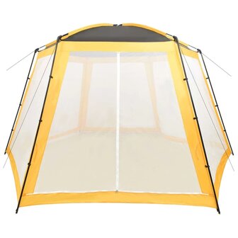 Zwembadtent 500x433x250 cm stof geel 2