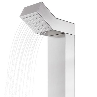 Buitendouche met grijze basis 225 cm roestvrij staal 7