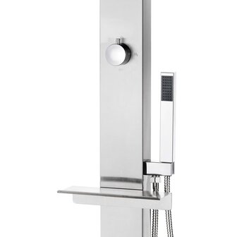Buitendouche met grijze basis 225 cm roestvrij staal 9