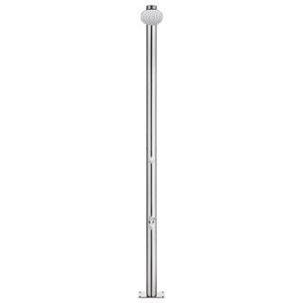 Buitendouche met grijze basis 220 cm roestvrij staal 3