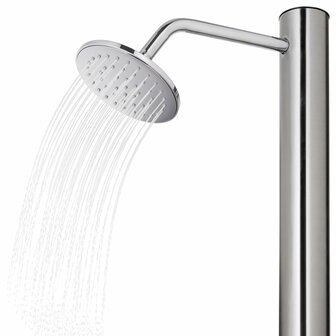 Buitendouche met grijze basis 220 cm roestvrij staal 11