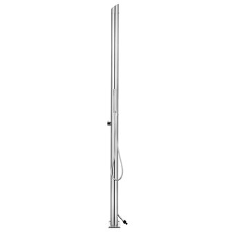 Buitendouche met grijze basis 225 cm roestvrij staal 4