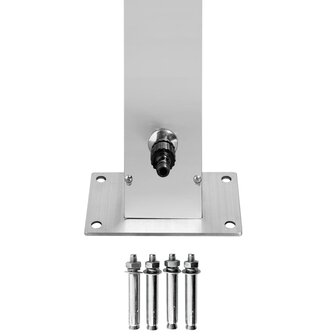 Buitendouche met bruine basis 225 cm roestvrij staal 8