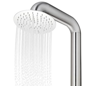 Buitendouche met bruine basis 230 cm roestvrij staal 10