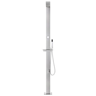 Buitendouche met grijze basis 225 cm roestvrij staal 4