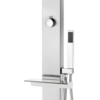 Buitendouche met grijze basis 225 cm roestvrij staal 9