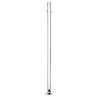 Buitendouche met grijze basis 220 cm roestvrij staal 6