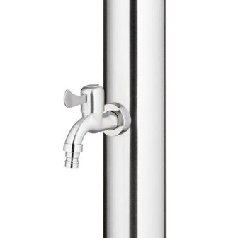 Buitendouche met grijze basis 220 cm roestvrij staal 7