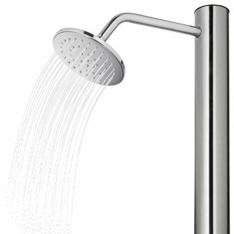 Buitendouche met grijze basis 220 cm roestvrij staal 11
