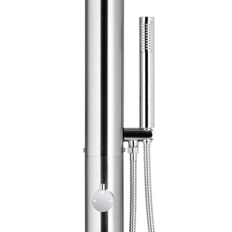 Buitendouche met grijze basis 225 cm roestvrij staal 7
