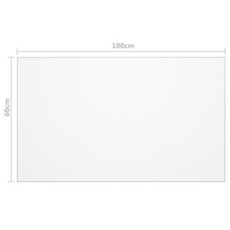 Tafelbeschermer 100x60 cm 1,6 mm PVC mat 6