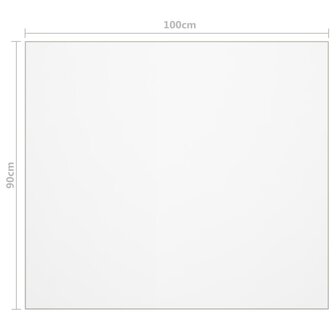 Tafelbeschermer 100x90 cm 1,6 mm PVC mat 6