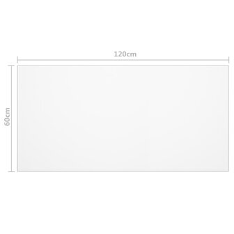 Tafelbeschermer 120x60 cm 1,6 mm PVC mat 6
