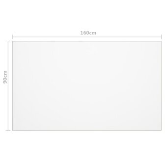 Tafelbeschermer 160x90 cm 1,6 mm PVC mat 6