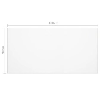 Tafelbeschermer 180x90 cm 1,6 mm PVC mat 6