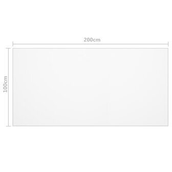 Tafelbeschermer 200x100 cm 1,6 mm PVC transparant 6