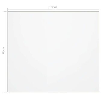 Tafelbeschermer 70x70 cm 1,6 mm PVC mat 6