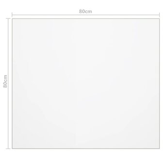 Tafelbeschermer 80x80 cm 1,6 mm PVC transparant 6