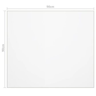 Tafelbeschermer 90x90 cm 1,6 mm PVC transparant 6