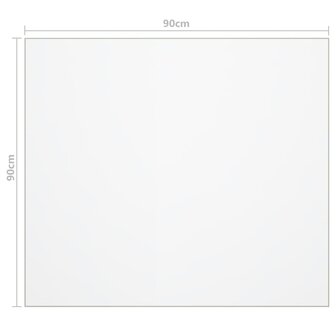 Tafelbeschermer 90x90 cm 1,6 mm PVC mat 6