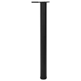 Tafelpoten in hoogte verstelbaar zwart 710 mm 4 st 2