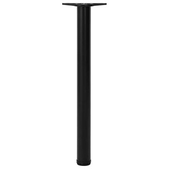 Tafelpoten in hoogte verstelbaar zwart 710 mm 4 st 3