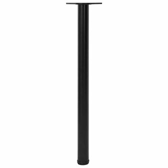 Tafelpoten in hoogte verstelbaar zwart 870 mm 4 st 3