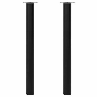 Tafelpoten telescopisch 710-1100 mm zwart 2 st 1
