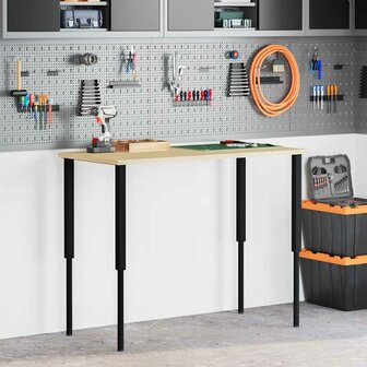 Werkbankframes verstelbaar 2 st 55x(69-95,5) cm metaal zwart 1