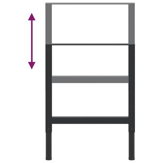Werkbankframes verstelbaar 2 st 55x(69-95,5) cm metaal zwart 10