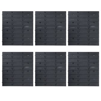 96-delige Opslagbakkenset met wandpanelen blauw en zwart 3