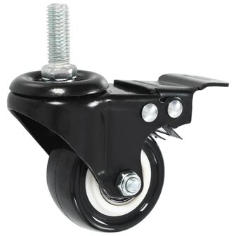 Zwenkwielen 12 st met remmen 50 mm 3
