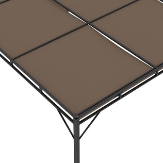 Tuinprieel met zijgordijn 4x3x2,25 m taupe 8