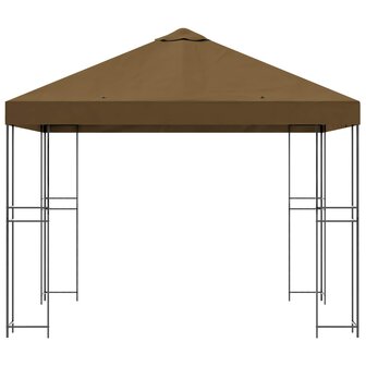 Prieel 3 x 3 m Taupe Polyester en staal 190 gsm 4
