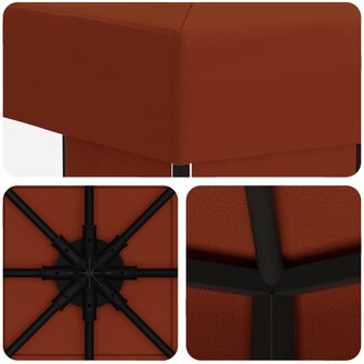 Prieel 3 x 3 m Terracotta Polyester en staal 190 gsm 5