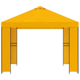 Prieel 3 x 3 m Geel Polyester en staal 190 gsm 4