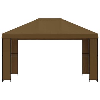 Prieel 4 &times; 3 m Taupe Polyester en staal 190 gsm 3